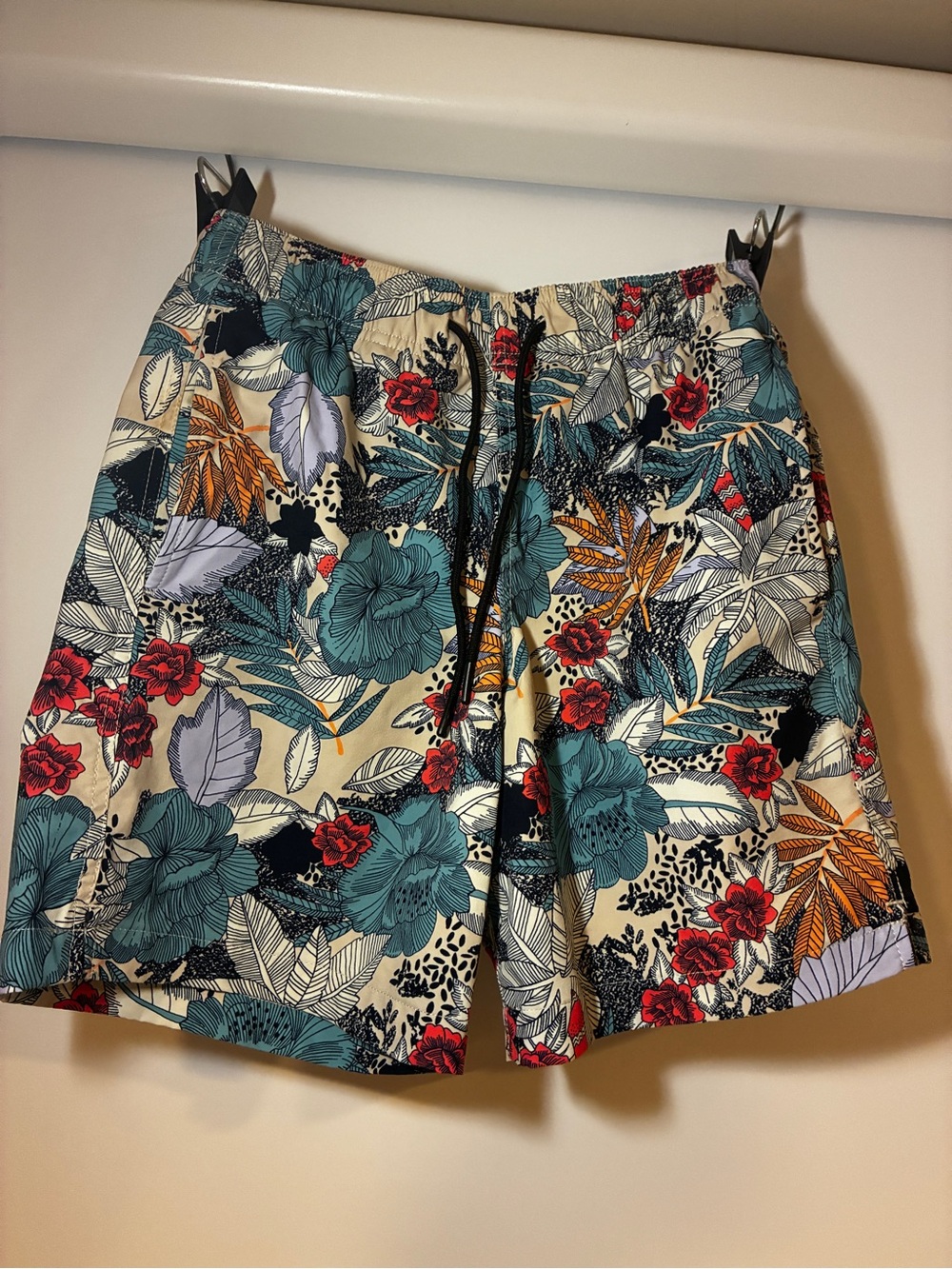 Express Men's Floral Swim Trunks with Comfort Liner